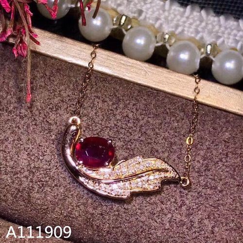 Collier En Argent Sterling 925 Incrusté De Rubis Naturel Pour Femmes, Pendentif, Support D'inspection Magnifique, Boutique De Bijoux