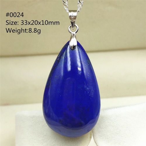 Pendentif En Pierre Naturelle Lapis Lazuli Bleu Royal Pour Femmes, Collier En Cristal Reiki, Goutte D'eau, Porte Bonheur, Cadeau D'amour, Aaaaa