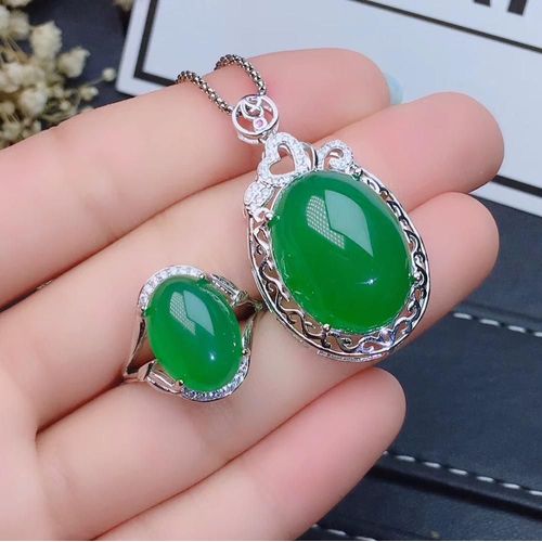 Kjjeaxcmy Boutique, Bijoux En Argent Sterling 925, Anneau Pendentif En Argent Sterling, Incrusté Vert Naturel, Détection De Costumes Pour Femmes