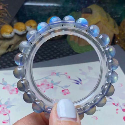 Bracelet En Labradorite Naturelle Pour Femmes Et Hommes, Perles Rondes En Pierre De Cristal, Cadeau De Guérison, Brins De Pierres Précieuses Reiki, 8mm, Aaaaa