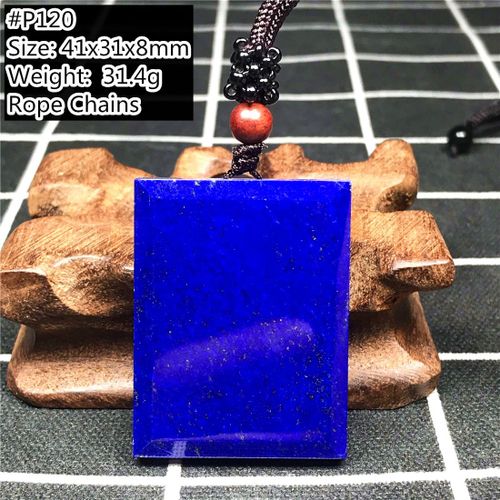 Grand Pendentif En Lapis Lazuli Bleu Royal Naturel, Collier Pour Femmes Et Hommes, Pierre, Richesse, Chance, Cadeau, Perles, Corde Réglable Aaaaa