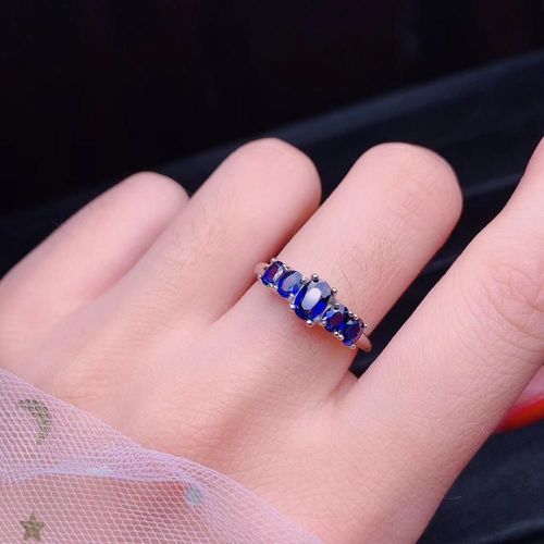 Bague En Argent Sterling 925 Incrustée De Pierres Précieuses Saphir Naturel, Détection De Support Pour Femmes, Exquise Et Populaire