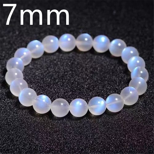 Bracelet En Pierre De Lune Naturelle Pour Homme Et Femme, Bijou De Guérison À La Lumière Bleue, Pierres De Cristal, Perles Rondes, Brins Aaaaa, 6mm, 7mm, 8mm