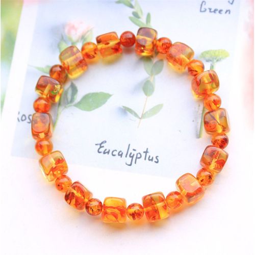 Bracelet En Ambre Pour Hommes Et Femmes, Bijou En Pierre Naturelle, 8mm, Cadeau, Cristal, Jaune, Rouge, Perles Rondes, Brins, Aaaaa