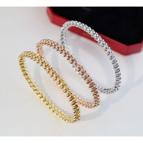 Bijoux De Luxe Européen Pour Femmes, Marque Célèbre, Argent 925, Rivets Marquants, Bracelets En Or Rose, À La Mode, Fête Classique, Platine, Tendance