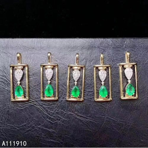 Pendentif Émeraude Naturelle Incrusté En Argent Sterling 925, Bijoux Fins, Détection Exquise, Supports Féminins