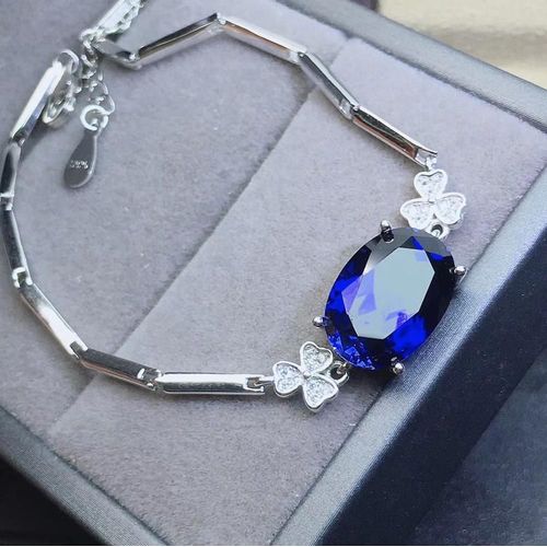 Bijoux Fins En Argent Sterling 925 Incrusté De Saphir Naturel, Bracelet Noble Pour Femme, Support De Détection, À La Mode