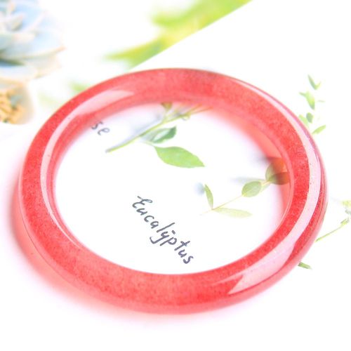 Bracelet En Quartz Clair Pour Femme, Pierre Naturelle, Glace Rouge, Fraise, Cristal, 53mm, 54mm, 55mm, 56mm, 57mm, 58mm, 59mm, 60mm, Aaaaaa