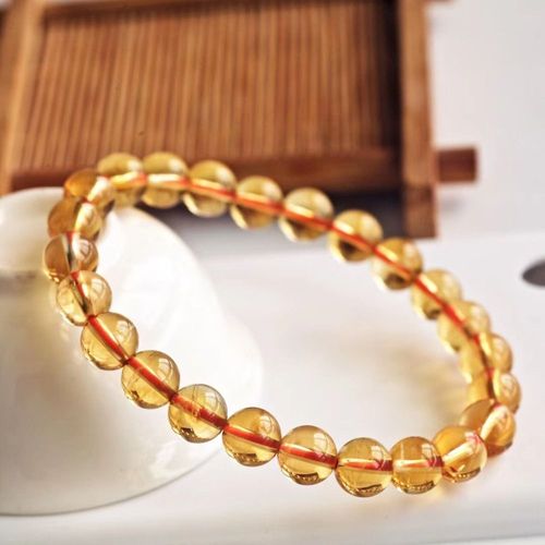 Bracelet En Citrine De Quartz Jaune Naturelle Pour Femmes, Perles Rondes En Cristal Brésilien, Cadeau De 7mm 8mm 9mm Aaaaa