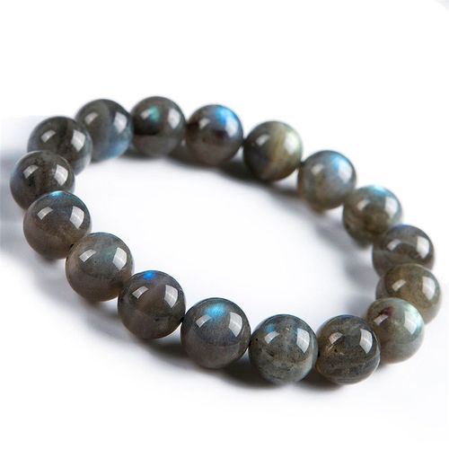 Bracelet En Labradorite Naturelle Pour Hommes Et Femmes, Pierre De Lune 100% Arc En Ciel, Perles Rondes En Cristal, 13mm, Livraison Directe