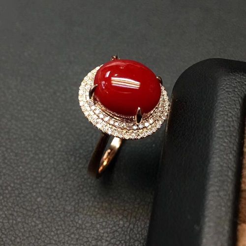 Bague En Corail Rouge Naturel Incrusté En Argent Sterling 925, Bijoux De Boutique, Bague Fine Pour Femmes, Détection De Support