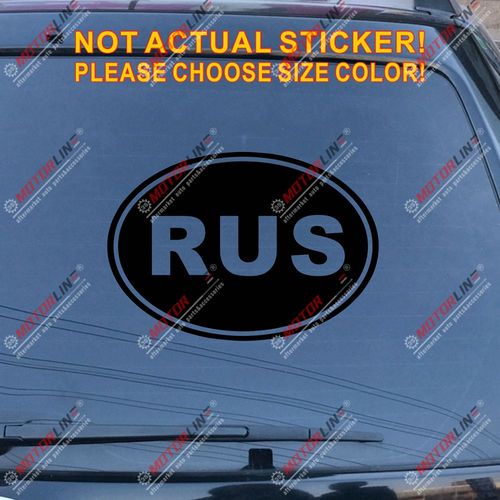 Autocollant De Voiture Russe, Étiquette Ovale, Code Pays Russe, Découpé, Taille Au Choix, Couleur Découpée, Sans Arrière Plan