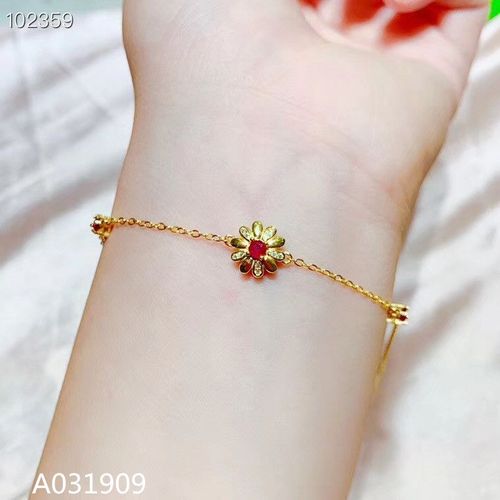 Bracelet En Argent Sterling 925 Incrusté De Rubis Naturel Pour Femme, Bijoux Tendance, Populaire, Boutique