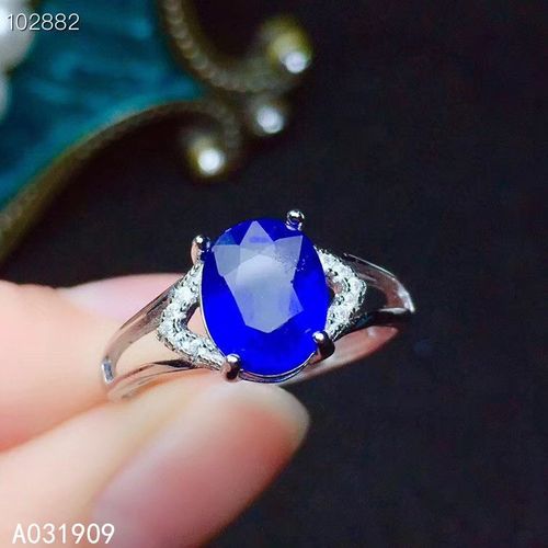 Bague En Argent Sterling 925 Incrustée De Pierres Précieuses De Saphir Naturel Pour Femmes, Support De Détection Exquis Et Noble