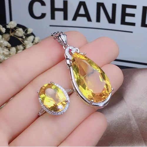 Kjjeaxcmy Collier Pendentif En Argent Sterling 925, Bijou En Citrine Incrusté, Costume Pour Femmes, Exquis