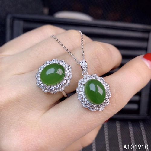 Bague Pendentif En Jaspe Naturel Incrusté En Argent Sterling 925, Bijoux De Boutique, Support De Costume, Détection Populaire