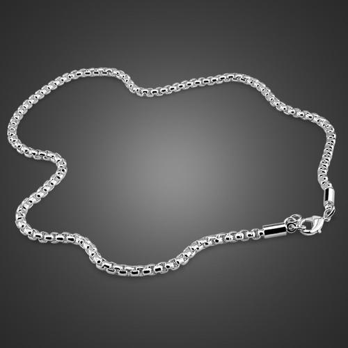 Collier En Argent Sterling 925 Pour Hommes, 100% Mm 18 28 Pouces, Boîte De Mm 18 28 Pouces, Chaîne, Bijoux Cadeau Pour Garçons, Vente En Gros