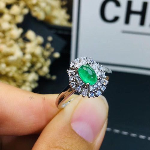 Bague En Argent Sterling 925 Incrustée D'émeraude Naturelle Pour Femme, Bijou De Boutique, Belle Détection De Support
