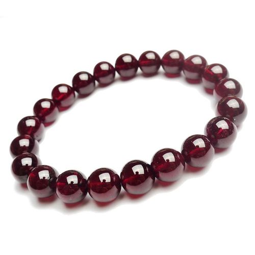 Bracelet En Grenat Véritable Pour Femmes, En Cristal Naturel, Rond, Classique, 7mm, 8mm, 9mm, 10mm, 11mm, Aaaaa