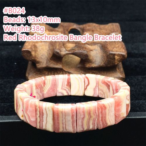 Bracelet En Rhodochrosite Rouge Naturel Pour Homme Et Femme, Bijoux En Cristal, Guérison, Chance, Amour, Cadeau, Perles En Pierres Précieuses Extensibles Aaaaa