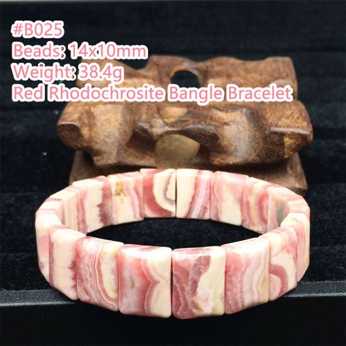 Bracelet En Rhodochrosite Rouge Naturel Pour Homme Et Femme, Bijoux Pour Guérison, Amour, Perles De Cristal, Brins De Pierres Précieuses, Cadeau D'amour, 14x10mm, Aaaaa