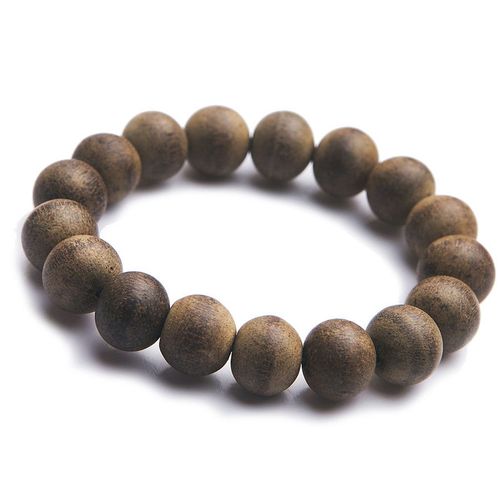 Bracelet En Bois D'aloès Parfumé Naturel Pour Hommes, 12mm, Perles Rondes De Prière En Bois, Cadeau D'anniversaire, Breloques En Bois Extensible
