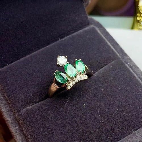 Bague En Argent Sterling 925 Incrustée D'émeraude Naturelle Pour Femme, Bijoux Luxueux, Classique, Détection De Support