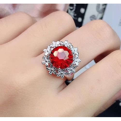 Bague En Argent Sterling 925 Incrustée De Grenat Naturel Pour Femme, Bijoux De Luxe, Support, Nouvelle Collection