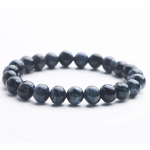 Bracelet Pietersite Bleu Naturel Pour Femmes Et Hommes, 8mm, Perles Rondes En Pierre D'énergie De La Lettonie, Brins Extensibles Aaaaa