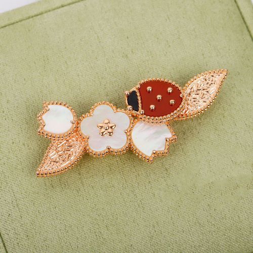 Bijoux En Argent 2021 Pour Femmes, Marque De Luxe De Qualité Supérieure, En Or Rose, Pierres Précieuses, Coccinelle Porte Bonheur, Broches De Printemps, Tendance Européenne, 925