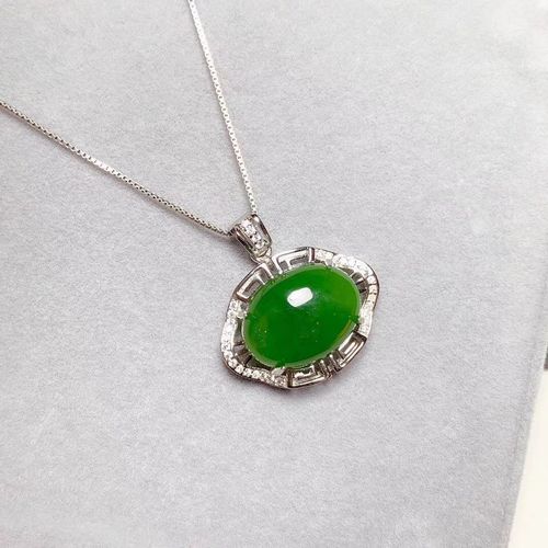 Collier En Jaspe Naturel Incrusté En Argent Sterling 925, Pendentif Classique D'inspection Pour Femmes