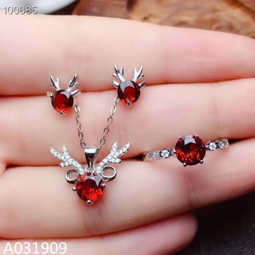 Bague En Argent Sterling 925 Incrusté De Grenat Naturel Pour Femme, Bijoux, Boucles D'oreilles, Costume, Support, Détection, Mode
