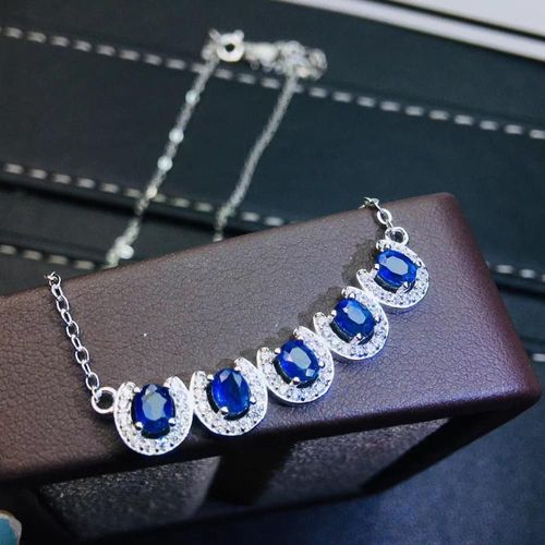 Bijoux Fins En Argent Sterling 925 Incrustés De Saphir Naturel, Collier Pendentif Pour Femmes, Détection Exquise Noble