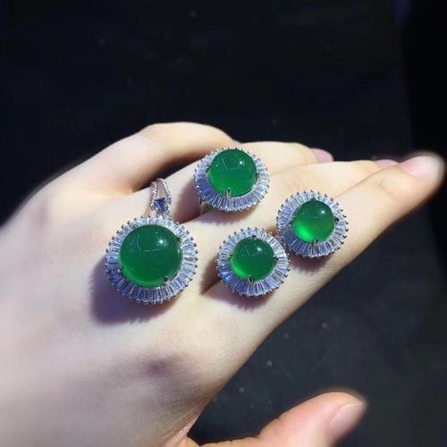 Bague Pendentif Calcédoine Verte Naturelle Incrustée D'argent Sterling 925, Boucle D'oreille, Détection De Support De Costume Pour Femmes