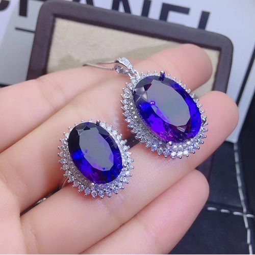 Kjjeaxcmy Collier Avec Bague, Bijoux Fins, En Argent Sterling 925, Améthyste Incrusté, Exquis Pour Femmes
