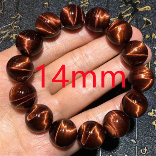 Bracelet ¿Il De Tigre Rouge Naturel, Bijoux Pour Femmes Et Hommes, Pierres De Cristal Brésiliennes, Perles Rondes, Brins Aaaaa 10mm 12mm 14mm