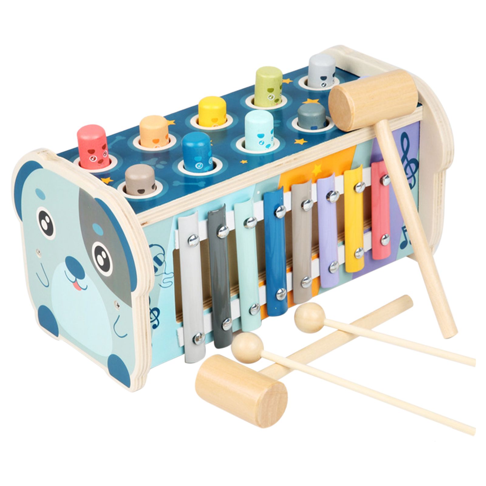 Jouet Multifonctionnel Pour Enfants De La Maternelle, Perception Des Couleurs À La Maison, Marteau En Bois, Coups De Poing, Éducation Précoce, Instruments De Musique