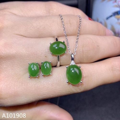 Collier En Jaspe Naturel Incrusté En Argent Sterling 925, Ensemble De Boucles D'oreilles, Test De Soutien, Bijoux Boutique