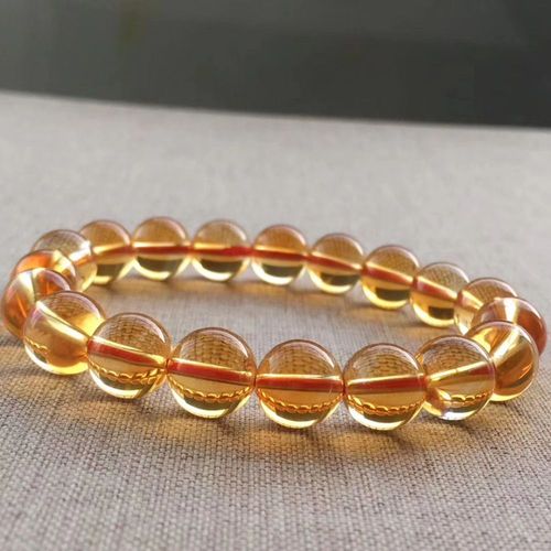 Bracelet De Perles Rondes En Cristal De Citrine Jaune Naturel Pour Hommes Et Femmes, Bijoux Brésiliens En Pierre De Richesse, Cadeau, 10mm, 11mm, 12mm, 13mm, Aaaaa