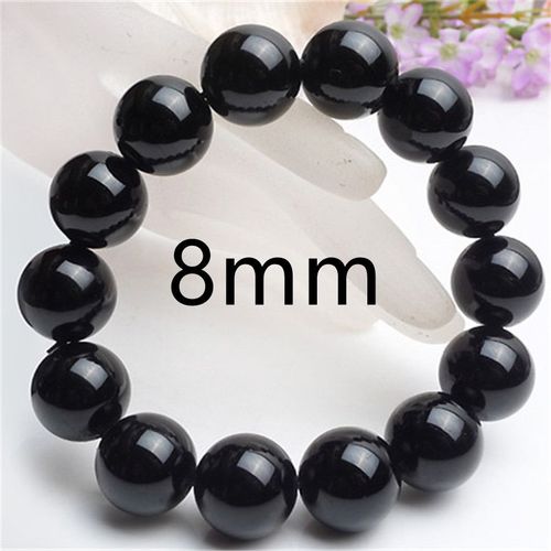 Bracelet À Quartz Tourmaline Noire Naturelle, Bijoux Pour Femmes Et Hommes, Cadeau De Guérison, Perles En Cristal, Brins Aaaaa 8mm 10mm 12mm 14mm