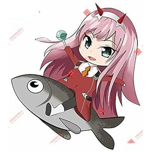 Autocollants De Voiture Dessin Animé Pour Zero Two Darling In The Franxx, Accessoires Décoratifs Drôles Pour Carrosserie De Fenêtre De Voiture