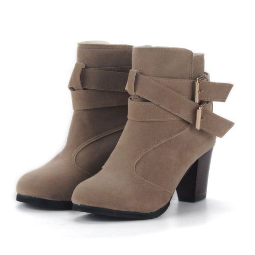Bottines Courtes À Talons Hauts Pour Femme, Chaussures D'hiver À La Mode, Pour La Neige, Taille 35 39