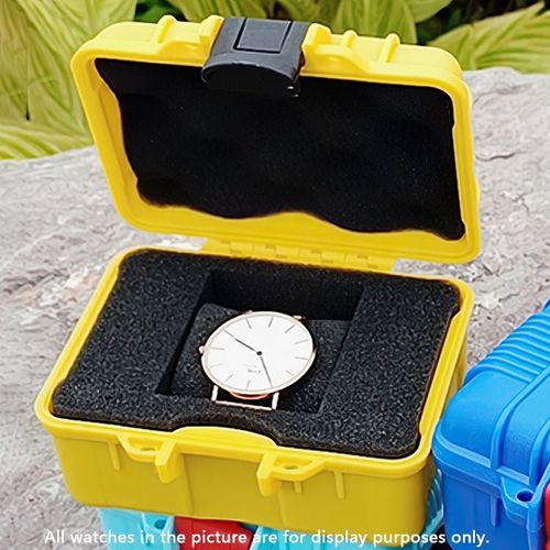 Boîte De Rangement Portable En Plastique Abs Pour Montre,Étui De Montre Étanche,Pièces Fines,1 Fente - Type Yellow
