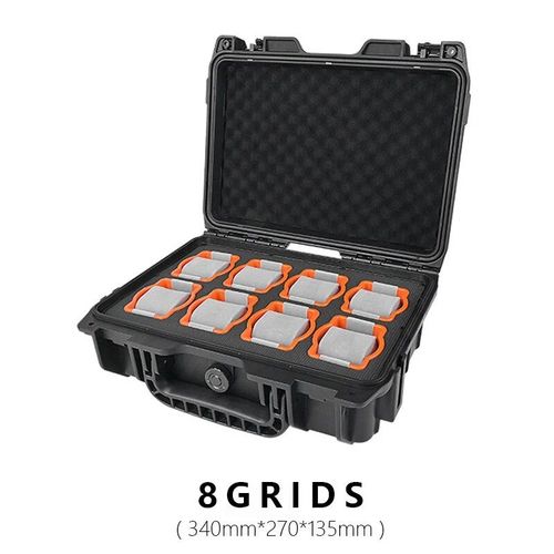 Valise De Montre Étanche À 8 Grilles,Présentoir De Bijoux,Mallette De Rangement,Anti-Chute,Goutte,Oreiller,Boîte À Outils - Type 8grids