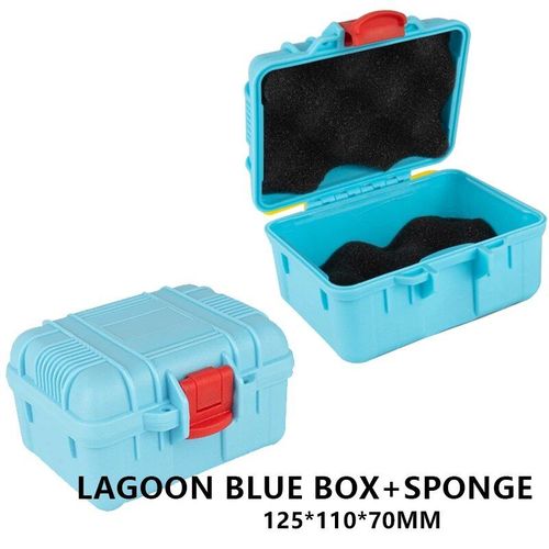 Boîte De Rangement De Montre En Plastique Abs Portable 1 Fente,Boîte De Rangement Étanche Pour Boîtier De Montre,Boîte De Rangement Pour Pièces Fines - Type Lagoon Blue #A