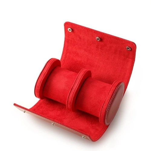 Boîte De Rangement Étanche En Cuir Pu Pour Montres De Voyage,Présentoir À Bijoux,Rouleau De Montre,Étui À 1/2/3 Emplacements,Rouge,Gris,Noir - Type Rose