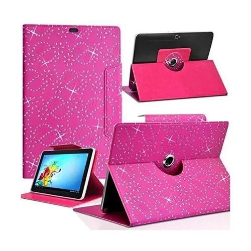 Housse Etui Universel M - Asus - Zenpad Z380c - Rose Fushia - Compatible Jusqu'à 19 Cm - Synthétique