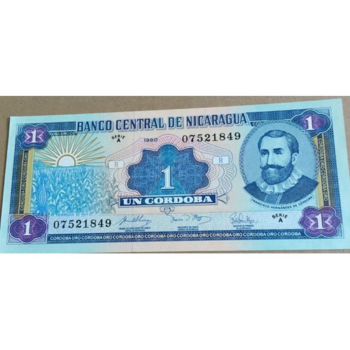 Nicaragua = 1 Billet , 1 Cordoba (Neuf) 1990 & 68 Timbres Oblitérés (Doublons)
