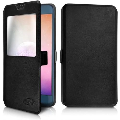 Etui S-View Universel - Karylax - Logicom Le Wave 2 - Protection Intégrale - Ouverture Latérale - Noir