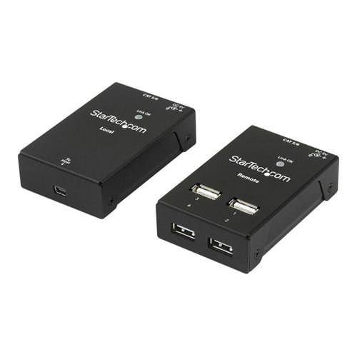 StarTech.com Prolongateur USB 2.0 4 Ports - USB sur Cat5/Cat6 Jusqu'à 40m - Câble de rallonge USB - USB 2.0 - plus de CAT 5/6 - 4 ports - jusqu'à 50 m - pour P/N: SVA5N3NEUA